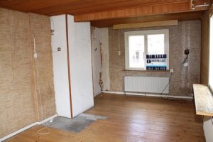 Interieur watersnoodwoning voor overplaatsing