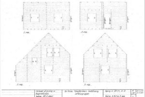 Noorse tekening Bouwpakket watersnoodwoning 1953